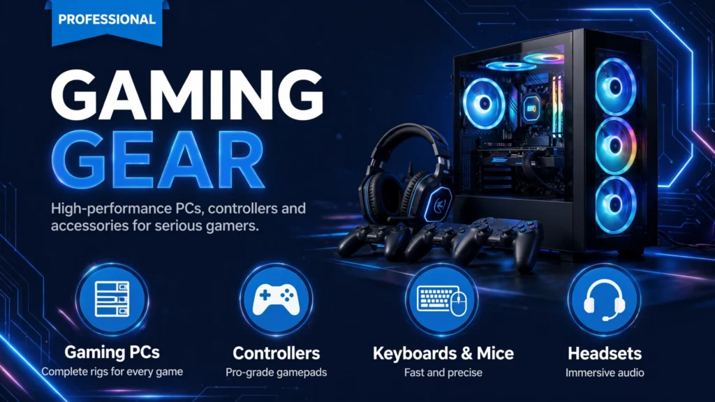 Gaming Gear - Professional gaming setup
